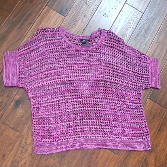 New Directions Pink & Gray Knit Sweater  size 2X - Picture 1 of 7